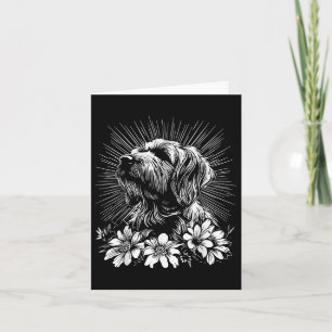 Carte Style de tatouage Amoureux des chiens Retro Briard