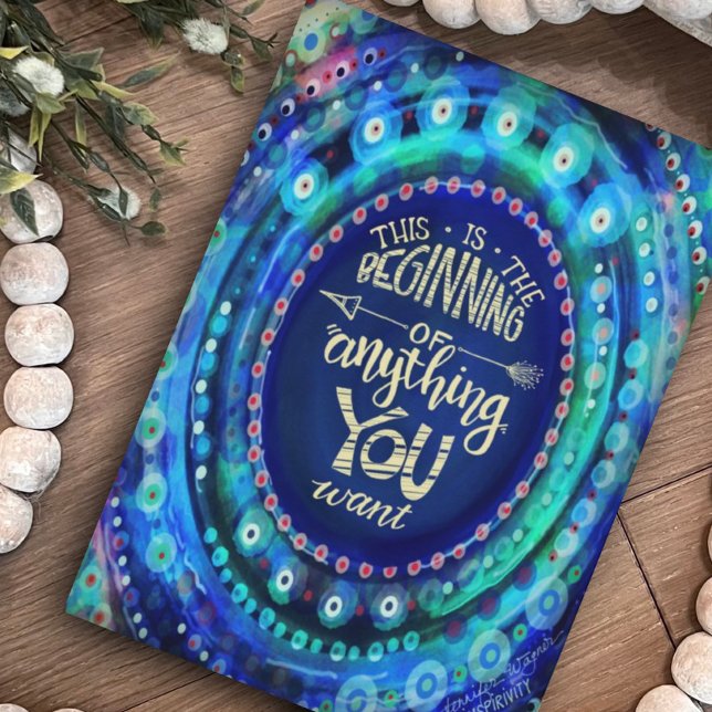 Carte Style moderne bleu Début de tout ce que vous voule (Créateur téléchargé)