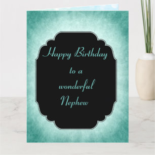 Carte Style moderne bleu Joyeux anniversaire Nephew