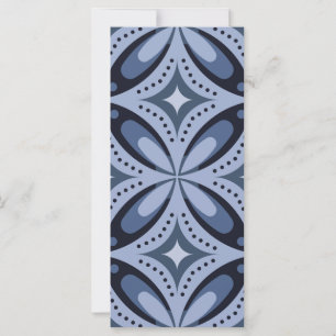 Carte Style rétro Motif géométrique bleu