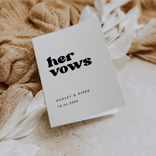 Carte Style rétro noir & blanc Ses voeux mariage vows