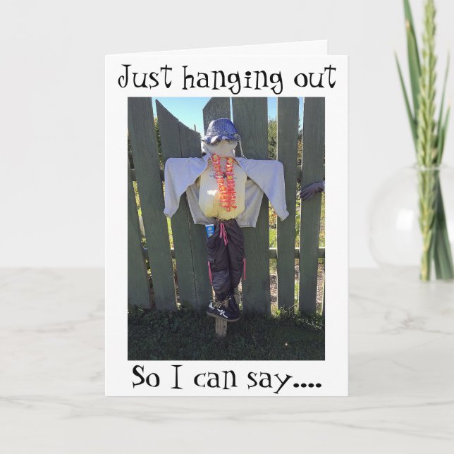 CARTE STYLE ROMANCE "SCARECROW" POUR HALLOWEEN (Devant)