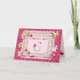 Carte style scrapbooking 6e anniversaire