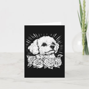 Carte Style tatouage Lover Bichon Frise Retro Chien