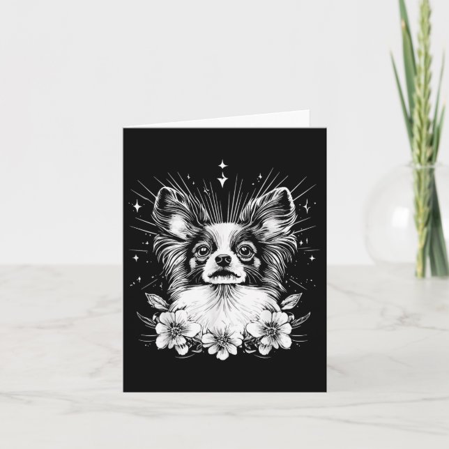 Carte Style tatouage Lover Papillon Retro Chien _1 (Devant)