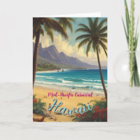 Style Vintage Hawaïen Voyage Honolulu Mid-Pacifiqu