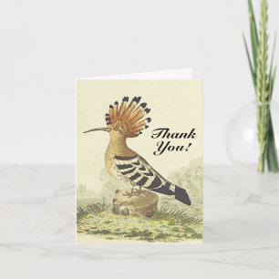 Carte Style vintage, Oiseau, "Merci !"