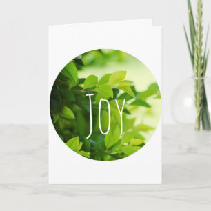Carte Stylée Feuilles Vertes Minimalisme Joie Est 