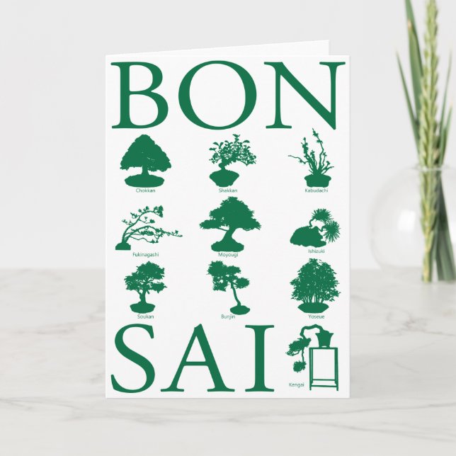 Carte Styles de base de l'arbre Bonsai (Devant)