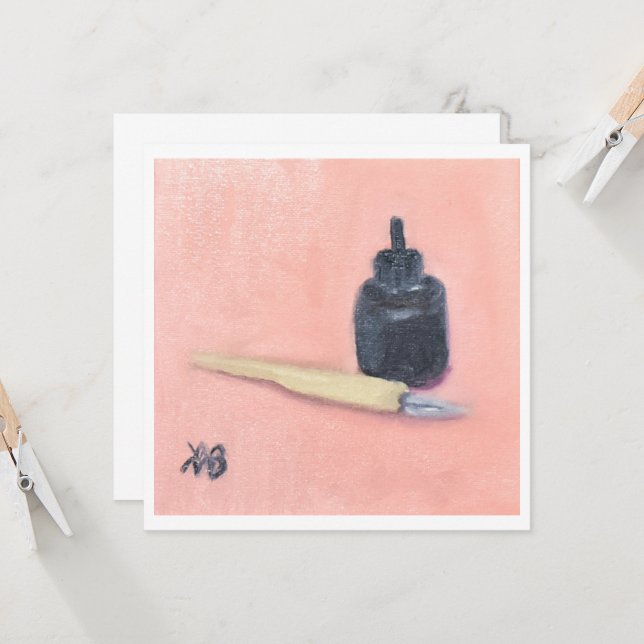Carte Stylet et encre (Devant/Arrière en situation)