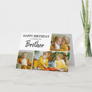 Carte Stylish 3 Photo Collage Birthday
