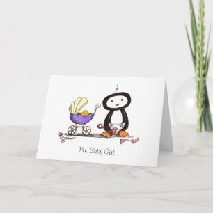 Carte Stylo bébé fille
