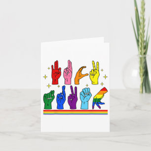 Carte Subtil Anti-Trump Asl Langue Des Signes Lgbtq+ Rés