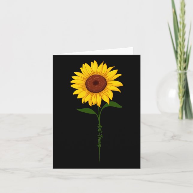 Carte Subtil Tournesol anti-Trump (Devant)