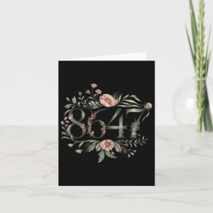 Carte Subtle Anti Trump 8647 Floral Boho Président