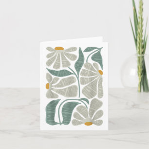 Carte Subtle Boho Flowers Anti Trump, Kamala Harris Vote