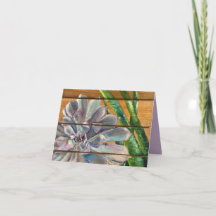Carte Succulent sur bois