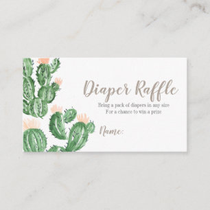 Carte succulente de tombola de couche-culotte de