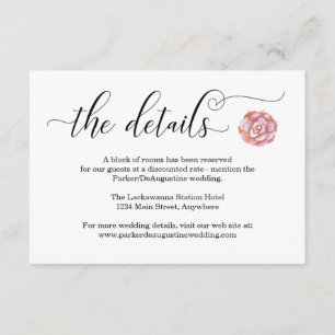 Carte succulente rose de clôture de l'information