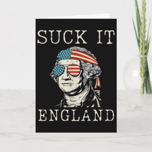 Carte Sucer L'Angleterre George Washington 4 Juillet