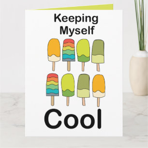 Carte Sucette glacée Je me garde cool Été