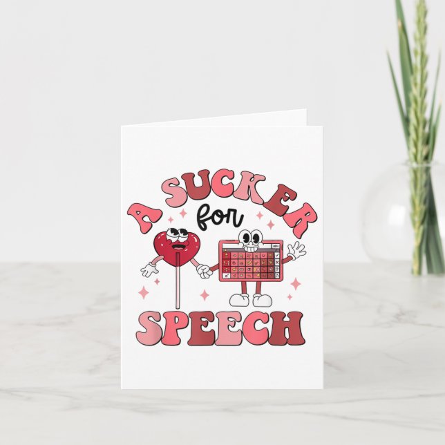 Carte Sucette Groovy pour la parole Saint-Valentin Ortho (Devant)