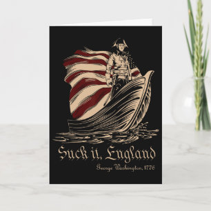 Carte Suck It England Drôle 4 Juillet George Washingto