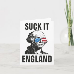 Carte Suck-it England Drôle 4 juillet George Washingto