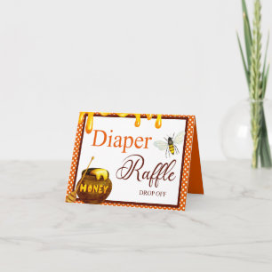 Carte Sucré Baby shower d'abeille à miel Raffle Déposer