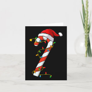 Carte Sucre de canne de Noël Père Noël Xmas Enfants Enfa