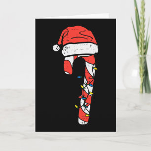 Carte Sucre de canne de Noël Père Noël Xmas Enfants Enfa