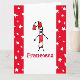 Carte Sucre de canne personnalisé Noël