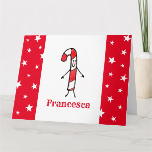 Carte Sucre de canne personnalisé Noël