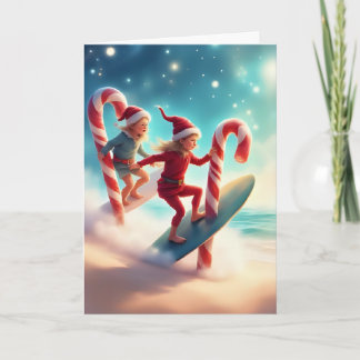 Carte Sucre de canne Surfers - Tropical Christmas Advent