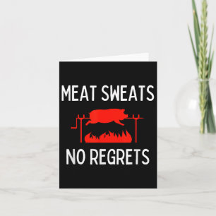 Carte Sucres de viande Pas de Regret Chemise Drôle Porc 