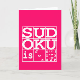 Carte Sudoku est pour les carrés