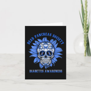 Carte Sugar Skull Flower Morts Pancreas Société Diabète