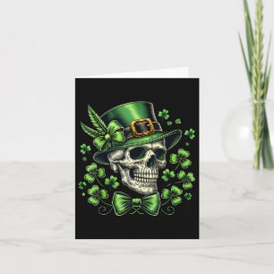 Carte Sugar Skull Jour de la Saint Patrick Leprechaun Sh