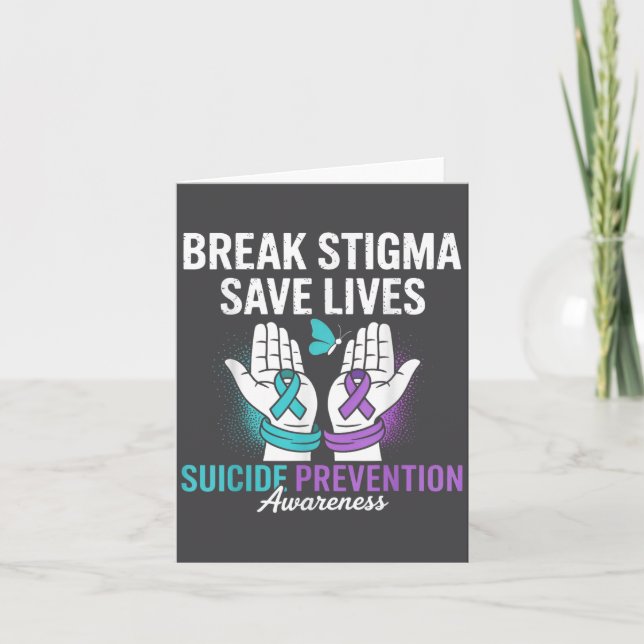 Carte Suicide Prevention Suprt Break Stigma Suicide Awar (Devant)