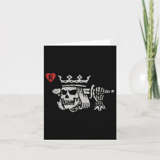 Carte Suicide Roi Des Coeurs Crâne Portant Poker De La C