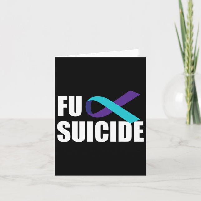 Carte Suicide Sensibilisation au suicide Ruban Préventio (Devant)