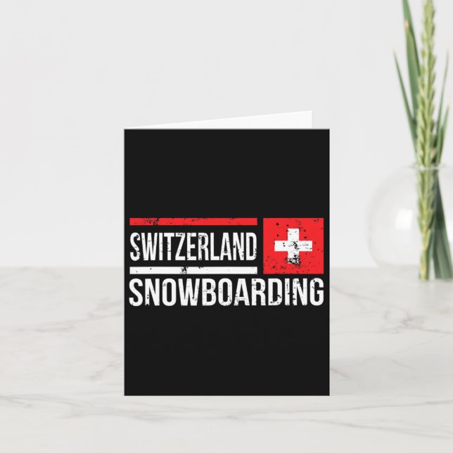 Carte Suisse Snowboard Swiss Drapeau Course Halpipe (Devant)
