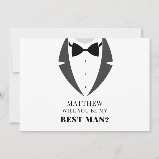 Carte Suit Up Be My Groomsman Best man Proposition Card (Devant)
