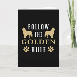 Carte Suivez L'Amoureux des chiens D'Essai De Règle D'Or