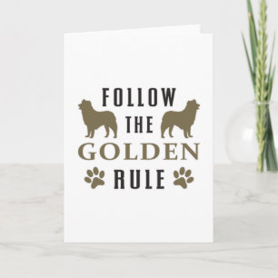 Carte Suivez L'Amoureux des chiens D'Essai De Règle D'Or