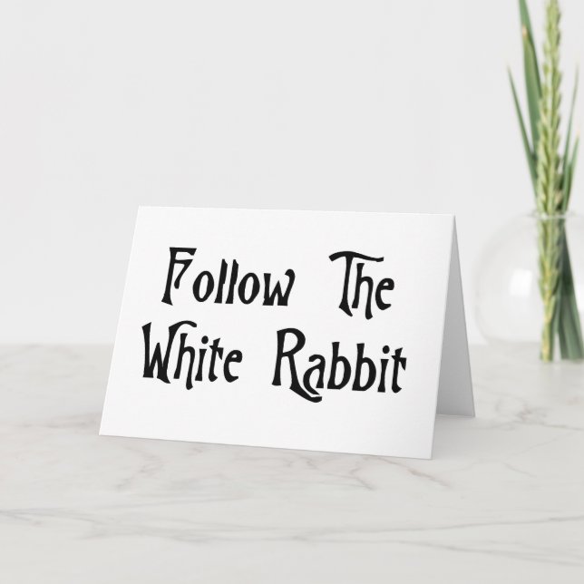 Carte Suivez Le Lapin Blanc (Devant)