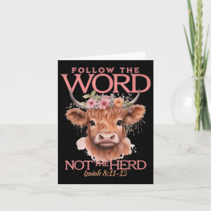 Carte Suivez Le Mot Pas Le Herd Christian Western Hig