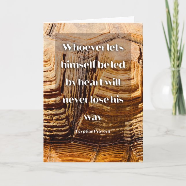 Carte Suivez votre coeur Inspirational Egyptian Proverbe (Devant)