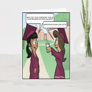 Carte Summa Cum Latte Punny Graduation Card