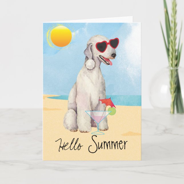 Carte Summer Bedlington Terrier (Devant)